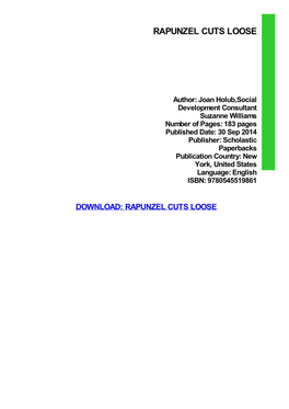 PDF Download Rapunzel Cuts Loose