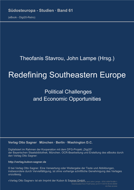 Redefining Southeastern Europe