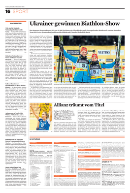 Ukrainer Gewinnen Biathlon-Show