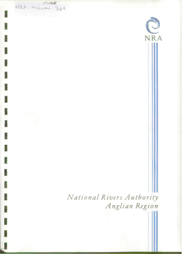 National Rivers Authority Anglian Region NATIONAL RIVERS AUTHORITY ANGLIAN REGION IPSWICH