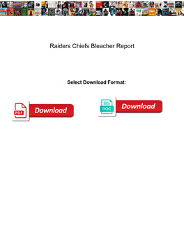 Raiders Chiefs Bleacher Report