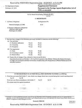 Received by NSD/FARA Registration Unit 03/29/2013 6:21:51 PM OMB NO