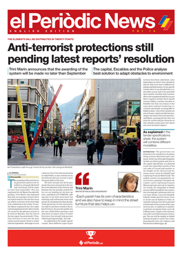 Anti-Terrorist Protections Still Pending Latest Reports' Resolution
