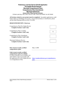 Preliminary Land Use Service (PLUS)