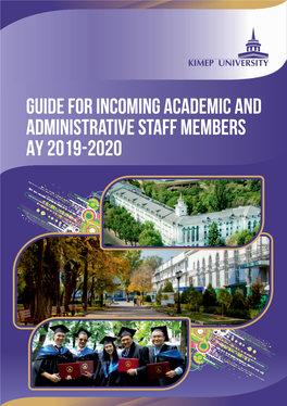 Guide for Incoming Staff and Faculty for AY 2019-2020.Cdr