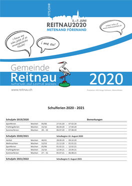 Gemeinde Reitnau Kalender 2020.Indd