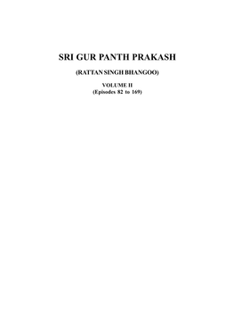 Sri Gur Panth Prakash (Rattan Singh Bhangoo)