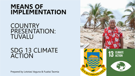 Tuvalu Sdg 13 Climate Action