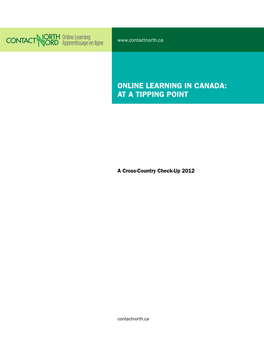 Online Learning in Canada: at a Tipping Point