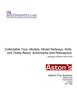 Collectable Toys, Models, Model Railways, Dolls and Teddy Bears, Automobilia and Railwayana