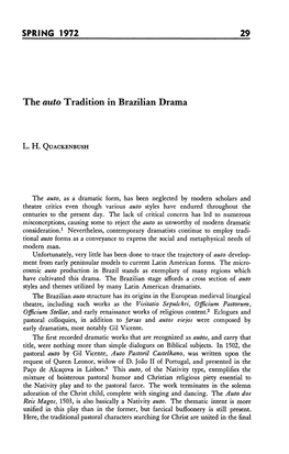 29 the Auto Tradition in Brazilian Drama