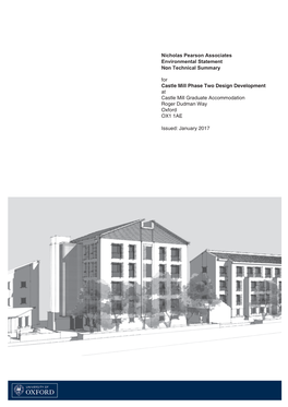 Nicholas Pearson Associates Environmental Statement Non Technical Summary for Castle Mill Phase Two Design Development at Castl