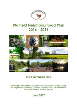 Warfield Neighbourhood Plan 2016 - 2036