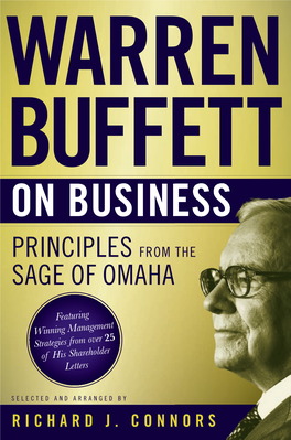 Warren Buffett on Business: Principles from the Sage of Omaha