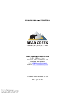 Bear Creek 2019