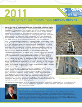 The Historic Preservation Fund Annual Report