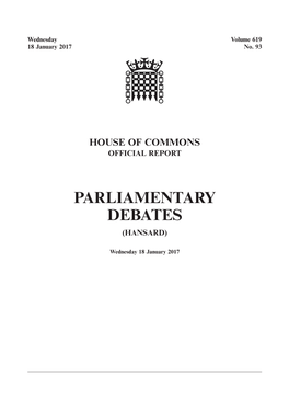 Parliamentary Debates (Hansard)