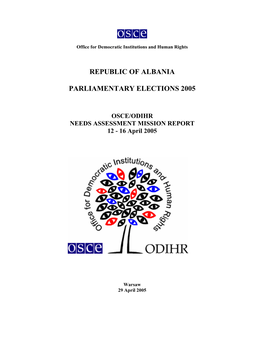 Republic of Albania Parliamentary Elections 2005