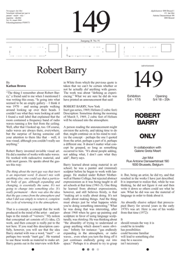 Robert Barry (Advertisement)