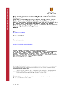 2016 Plant Diversity Patterns Complete