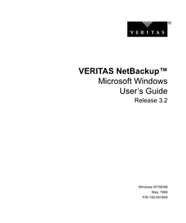 VERITAS Netbackup™ Microsoft Windows User's Guide