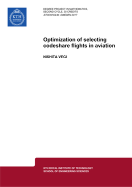 Optimization of Selecting Codeshare Flights in Aviation