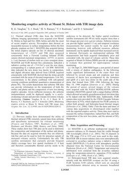 Monitoring Eruptive Activity at Mount St. Helens with TIR Image Data R