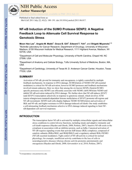 NIH Public Access Author Manuscript Mol Cell