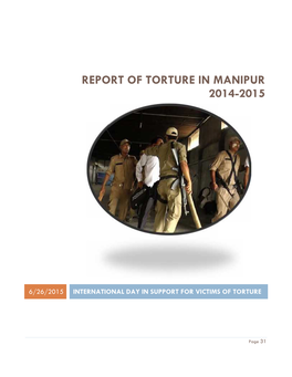 Report of Torture in Manipur 2014-2015