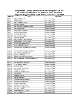 Bangladesh College of Physicians and Surgeons (BCPS)