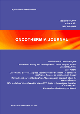 Oncothermia Journal, Volume 16, July 2016