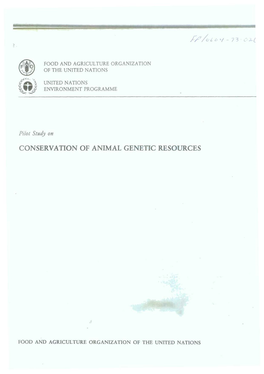 Conservation of Animal Genetic Resources