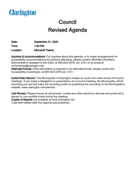 Council Agenda Package