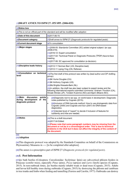 Draft Annex to Ispm 27: Dendroctonus Ponderosae (2006-019)