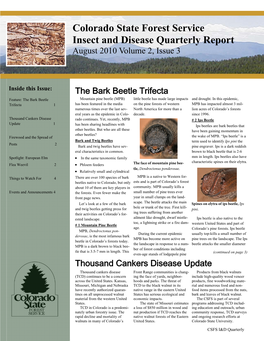 Colorado State Forest Service Insect and Disease Quarterly Report