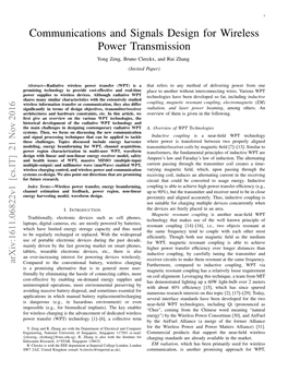 Communications and Signals Design for Wireless Power Transmission Yong Zeng, Bruno Clerckx, and Rui Zhang (Invited Paper)