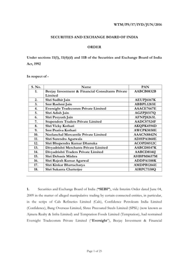 Wtm/Ps/57/Ivd/Jun/2016 Securities And