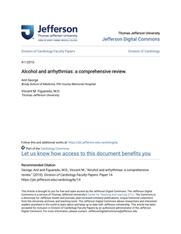 Alcohol and Arrhythmias: a Comprehensive Review