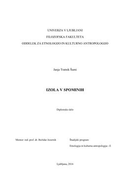 Izola V Spominih