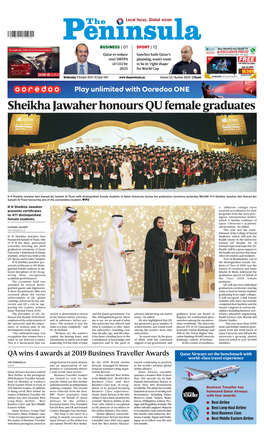 Sheikha Jawaher Honours QU Female Graduates