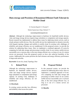 Data Storage and Precision of Dynamism-Efficient Fault-Tolerant in Mobile Cloud