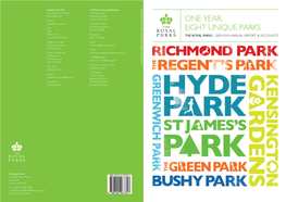 Annual Report and Accounts 2009-10 the Royal Parks | Annual Report and Accounts 2009-10
