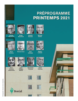 Préprogramme Printemps 2021