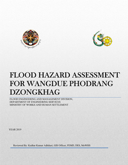 Flood Hazard Assessment for Wangdue Phodrang