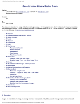 Generic Image Library Design Guide