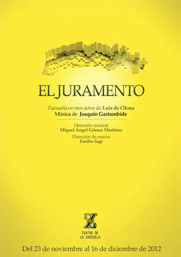 EL JURAMENTO Joaquín Gaztambide TEMPORADA 2012 - 2013