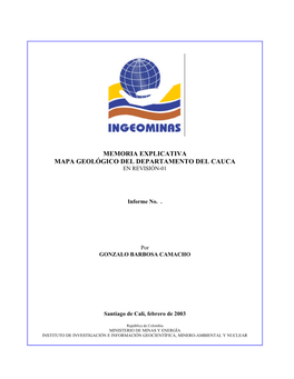 Memoria Explicativa Mapa Geológico Del Departamento Del Cauca En Revisión-01