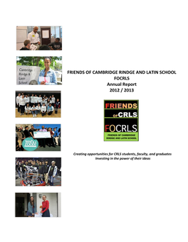 Friends of Cambridge Rindge and Latin School