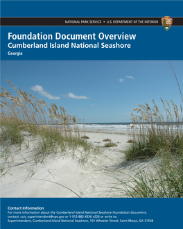 Foundation Document Overview, Cumberland Island National