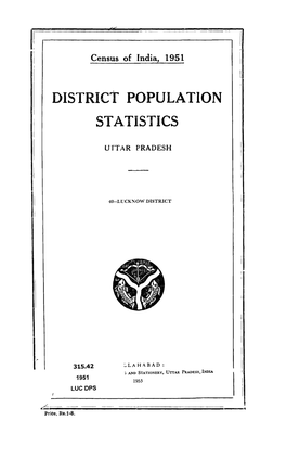 District Population Statistics, 40-Lucknow , Uttar Pradesh
